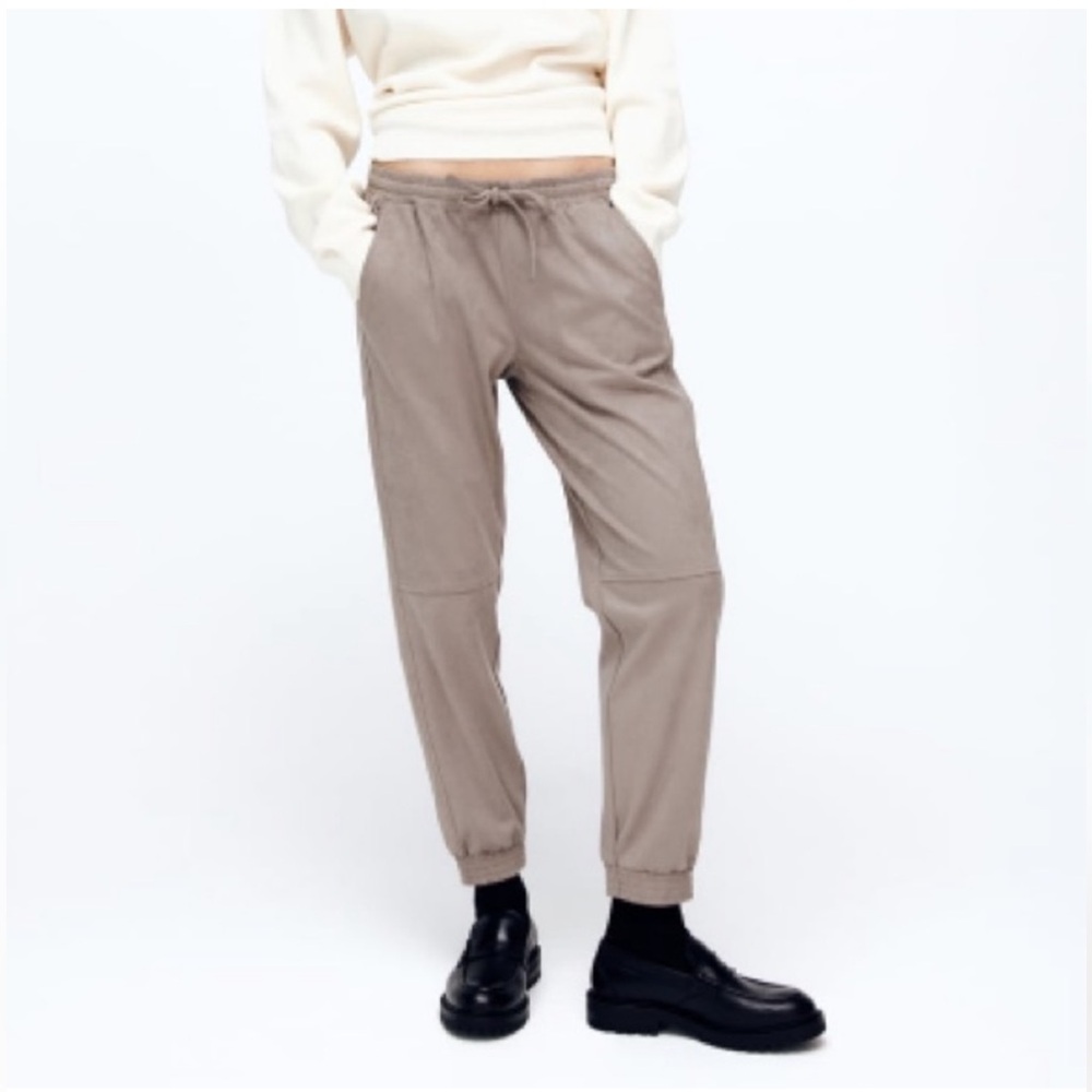 Zara Suede Joggers